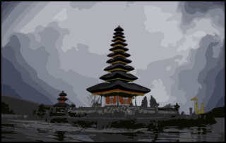 Buyan Temple Graphic Art Photo Rendering
